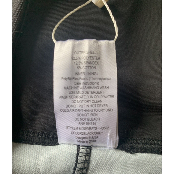 NWT BIO SWEAT Pants Womens Medium 8-10 Black Multi Purpose Sauna Suit WeightLoss - Picture 6 of 13